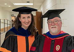 Photo of Prof. Tracey Halloway and Dr. R Bradley Pierce (Director of SSEC)